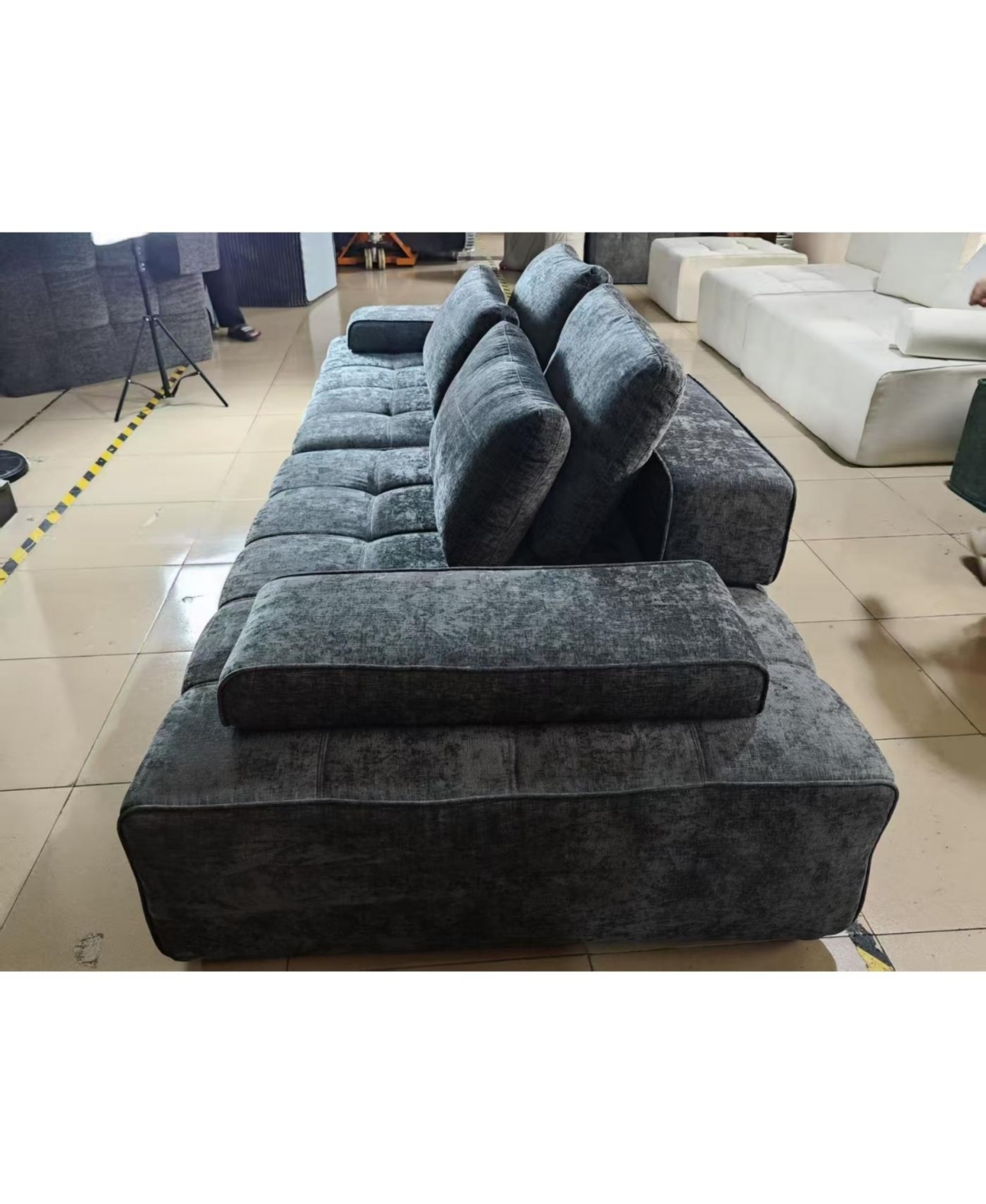 Streamdale Furniture Sofa Couch for Living Room, Modern Loveseat with Extra Deep Seats, Grey