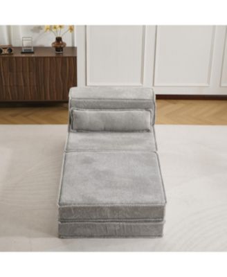 Streamdale Compression Sofa, Convertible Floor Sofa Bed, Modular Sectional Sofa, Grey