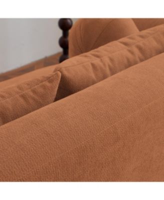 Sofa-in-a-Box Orange Memory Foam 2-Seater Couch, No Installation, Easy Transport