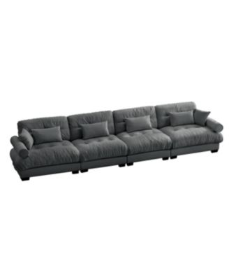 Streamdale Super Comfort Oversized Modular Velvet Sectional Sofa Couch with Armrests
