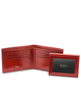 Men's Old Leather Credit Wallet with I.D. Passcase