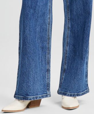 Women's Rhinestone Embellished Wide Leg Jeans, Macy's Exclusive