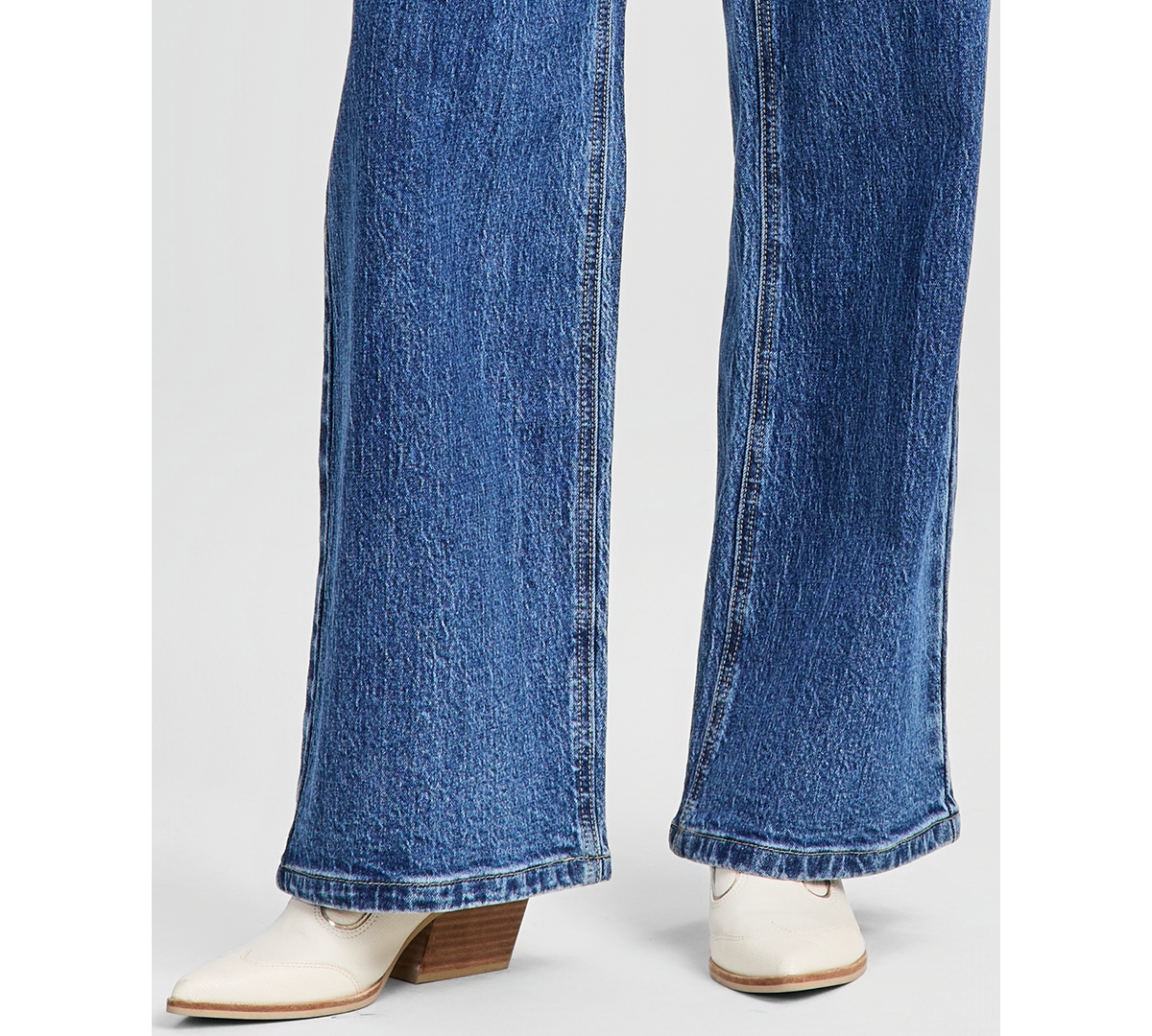 Bar Iii Women's Rhinestone Embellished Wide Leg Jeans, Macy's Exclusive