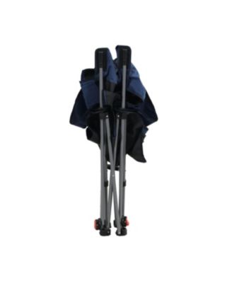 Streamdale Outdoor Camping Chairs Folding Portable Adjustable Reclining Chair Dark Blue