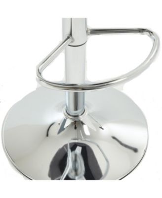 Streamdale Bar Stools Set of 2 - Adjustable Counter Height Bar Chairs with Back & Footrest - Grey