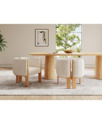 Streamdale Dining Chairs Set of 2, Modern Seating with Rubber Wood Frame