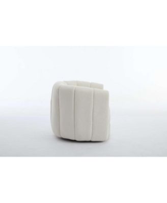 Swivel Accent Barrel Chair, Modern Upholstered Armchair for Living Room