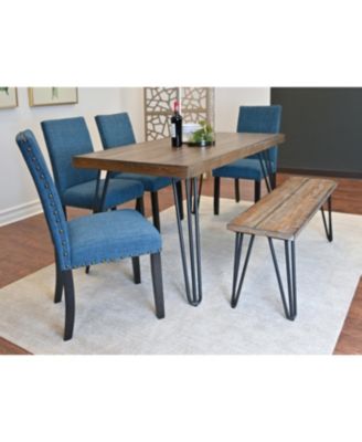 Streamdale 6-Piece Dining Set with Table, 4 Chairs & Bench (3 Colors