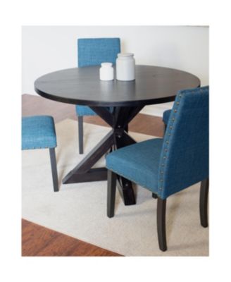 Streamdale Mytzi 5-piece Dining Set, Cross-Buck Dining Table with 4 Stylish Chairs