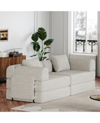 Streamdale 72.4" Convertible Sofa Bed with Storage Pockets and Cushions