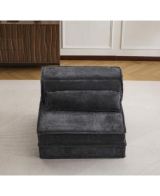 Streamdale Compression Sofa, Convertible Floor Sofa Bed, Modular Sectional Sofa, Dark Grey