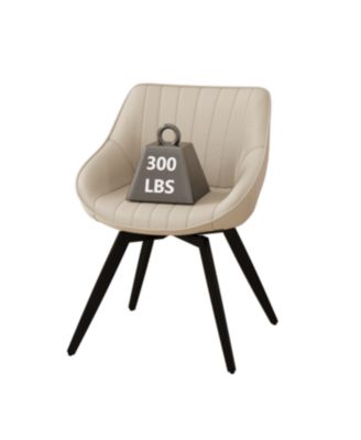 MDF Modern Round Coffee Table & 2 PU Dining Chairs Set