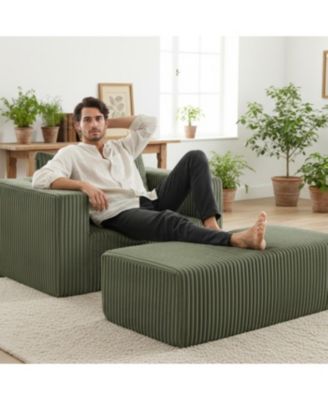 Streamdale Modern 3-Seat Modular Chenille Sectional with Low-Profile Design