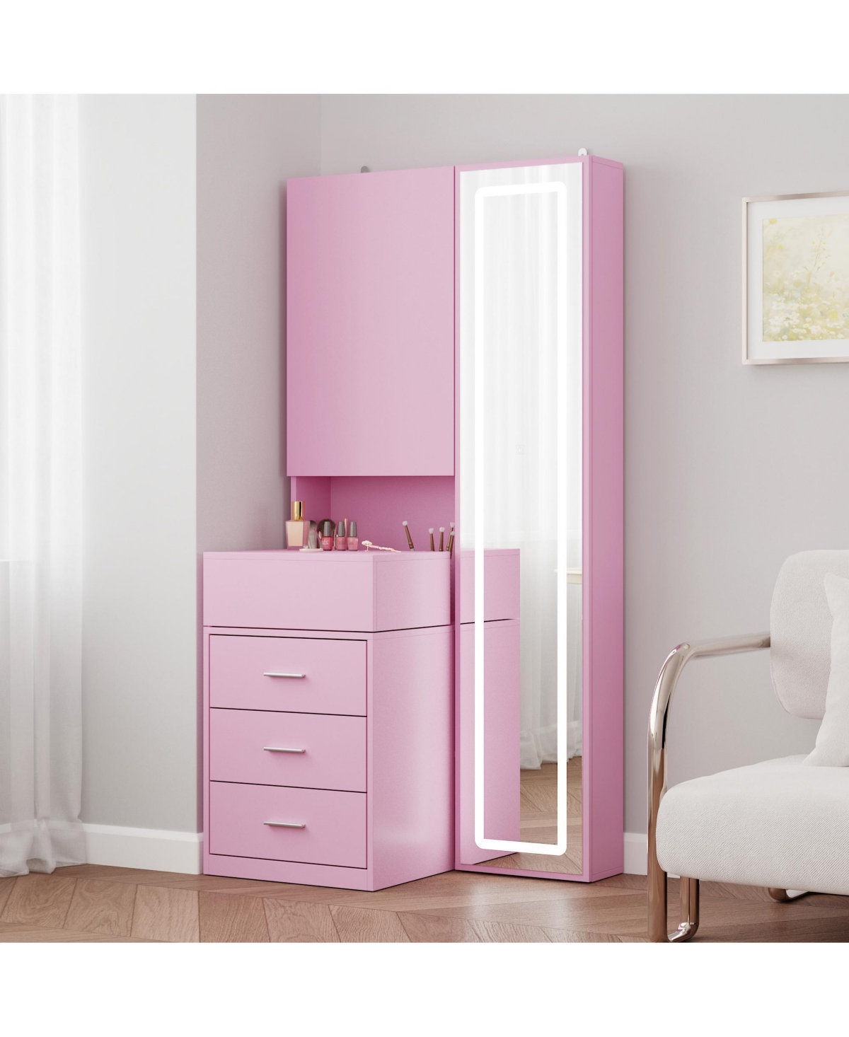 Homsee Gray Wood Tv Stand Media Console Table Storage Cabinet Dresser