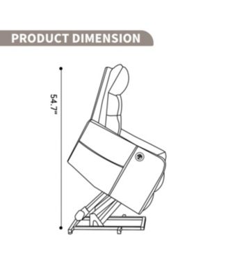 Beige Chenille Power Lift Recliner Chair with Massage & Heat for Elderly