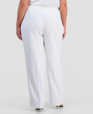 Plus Size High-Rise Straight-Leg Pants