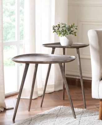 2-Pc. Bali Metal Nesting End Tables