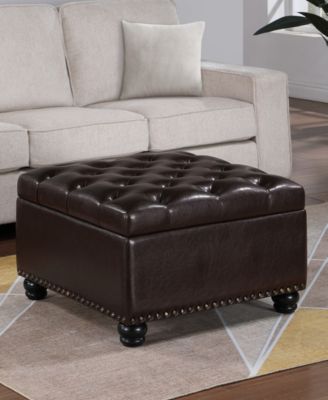 28" Plywood Square Ottoman Coffee Table