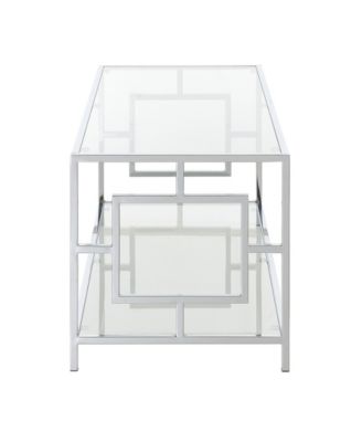 42" Chrome Town Square Coffee Table with Shelf