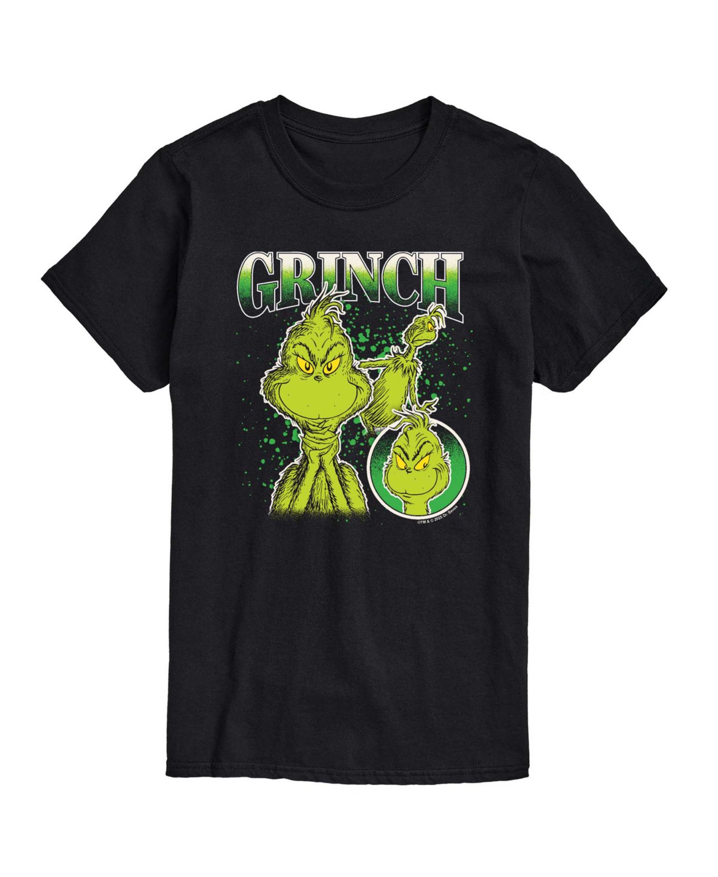 Мужская футболка AIRWAVES The Grinch Collage Graphic Short-Sleeve, цвет: Чёрный — фото 1