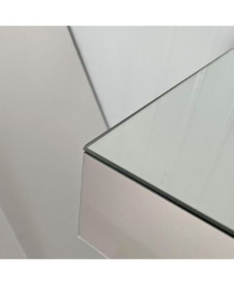 Modern square luxury coffee table with tempered glass for living room.