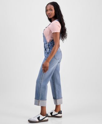 Petite Cuffed Denim Overalls, Macy's Exclusive