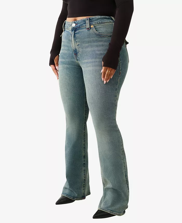 Plus Size Becca Mid Rise Bootcut Flap Jeans - thumbnail 2