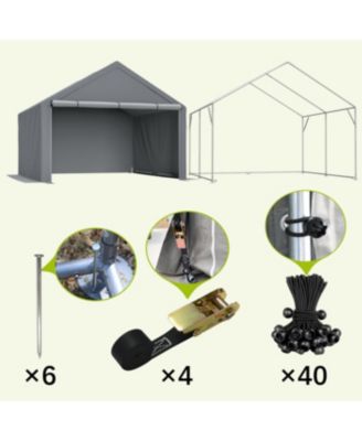 10x10ft Outdoor Storage Shed - All-Weather Garden Shelter for Tools and Bikes