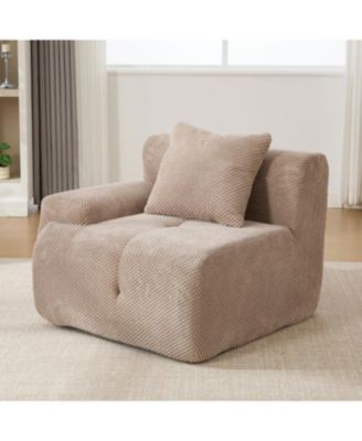 73" Modern Modular Sectional Loveseat, 2 Seater Tufted Cloud Convertible Couch with 2 Pillows