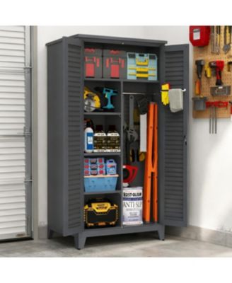  73&amp;#x22; Tall Metal Tool Storage Cabinet with Ample Storage for Garage, Warehouse, Garden, Office, Bath