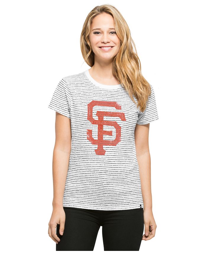 47 Brand Women's San Francisco Giants Sparkle Stripe T-Shirt - Macy's