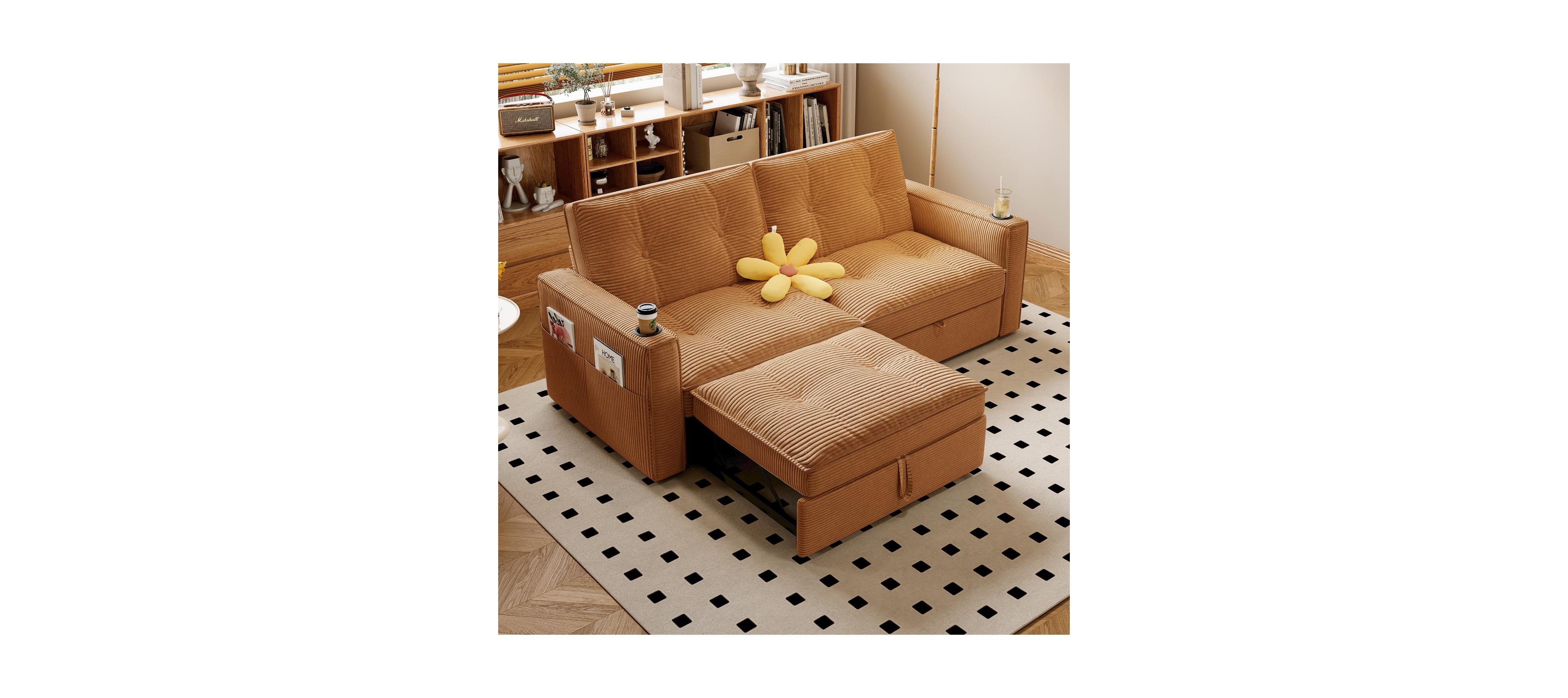 Streamdale Furniture Multi-Functional Convertible Sofa Bed 2-in-1