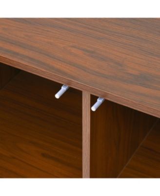 Mid-Century Modern Walnut Sideboard Buffet Cabinet