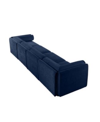 Modular Sectional Sofa with Storage, Cylindrical Backrest