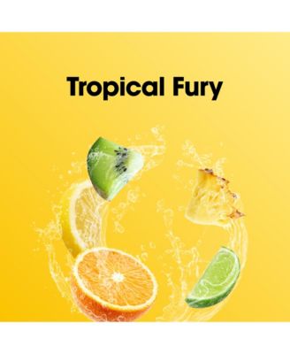 Pre-Workout Amped Powder, Tropical Fury, High Stim, Sugar-Free, Caffeine, 20 Servings