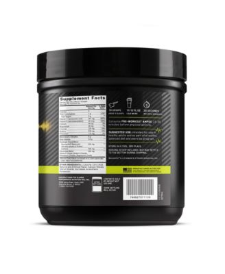 Pre-Workout Amped Powder, Tropical Fury, High Stim, Sugar-Free, Caffeine, 20 Servings