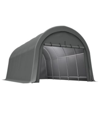Heavy-Duty 12x20 FT Carport Canopy, Commercial-Grade Steel Frame Garage Shed