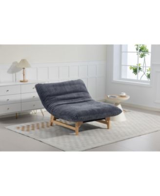 Adults' Corduroy Bean Bag Chair with Backrest, Single Seat