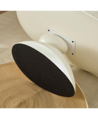  Lucky Stone Oval Coffee Table, Modern Minimalist Fiberglass Center Table