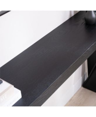 Modern Console Table Narrow Entryway Sofa Table with Crossed Legs