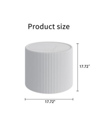 Light Slate Leather End Sofa Table for Living Room