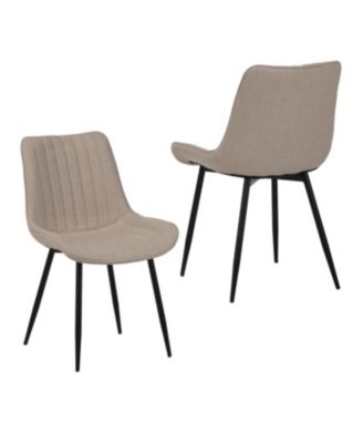 Dining Chair Set, 4 Modern Chairs, Soft-Seated with Padded Backrests