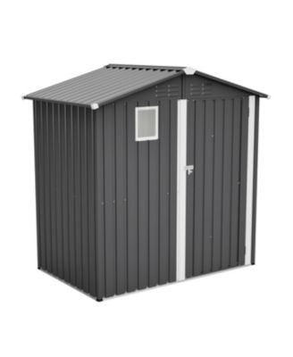 Streamdale Metal Outdoor Storage Shed 6FT x 4FT, Steel Utility Tool Shed for Backyard Garden Patio Lawn, Gray