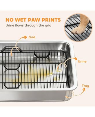 Dog Potty Tray Stainless Steel, Dog Training Tray, 28" x 20" x 4"