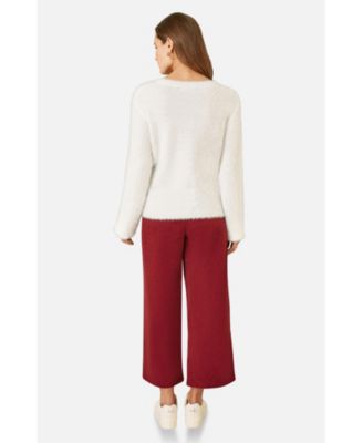 Women's Sequin Snowflake Fluffy Sweater