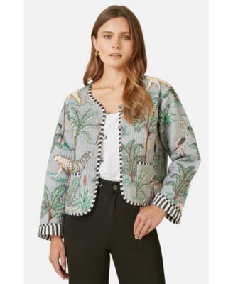 Women's Animal Reversible Cropped Quilted Jacket