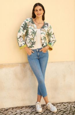 Women's Animal Reversible Cropped Quilted Jacket