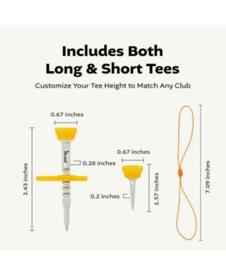 Smart Golf Tees (Long Tees + Short Tees), 4 pieces, Gift Set