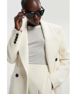 Women's Brushed Wool Double Breasted Maxi Coat