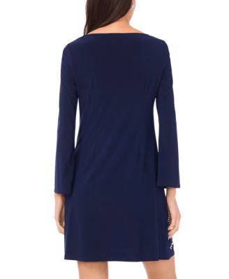 Women's Long-Sleeve Crew Neck Dress